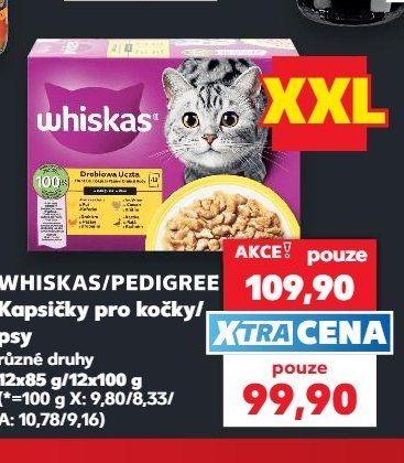 WHISKAS/PEDIGREE Kapsičky pro kočky/psy