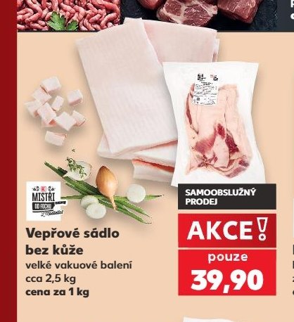 Vepřové sádlo bez kůže