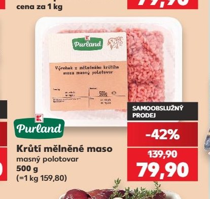 Purland Krůtí mělněné maso - Kaufland aktualniletaky.eu