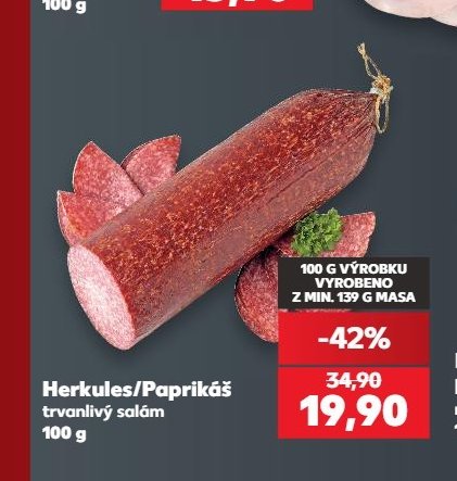 Herkules/Paprikáš trvanlivý salám - Kaufland aktualniletaky.eu
