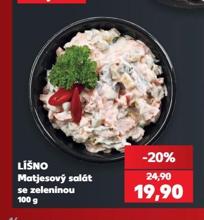 LÍŠNO Matjesový salát se zeleninou