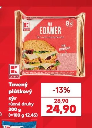 Tavený plátkový sýr