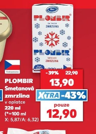 PLOMBIR Smetanová zmrzlina v oplatce - Kaufland aktualniletaky.eu