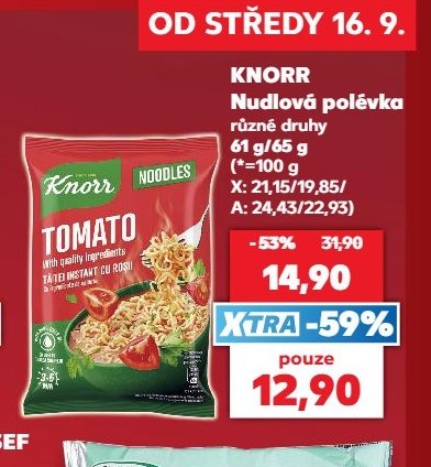 KNORR Nudlová polévka různé druhy 61 g / 65 g - Kaufland aktualniletaky.eu