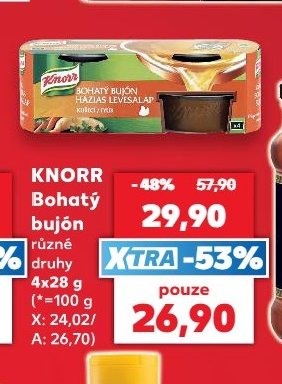 KNORR Bohatý bujón různé druhy 4x28 g - Kaufland aktualniletaky.eu