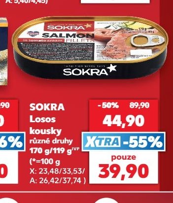 SOKRA Losos kousky různé druhy 170 g / 119 g - Kaufland aktualniletaky.eu