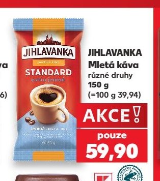 JIHLAVANKA Standard mletá káva - Kaufland aktualniletaky.eu