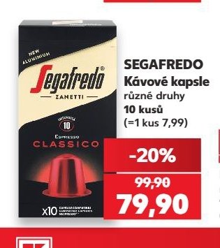 SEGAFREDO kávové kapsle - Kaufland aktualniletaky.eu