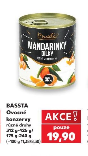 BASSTA Ovocné konzervy - Kaufland aktualniletaky.eu