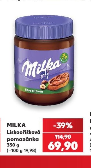 MILKA Lískooříšková pomazánka - Kaufland aktualniletaky.eu