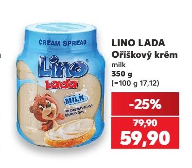 Lino Lada Oříškový krém milk - Kaufland aktualniletaky.eu