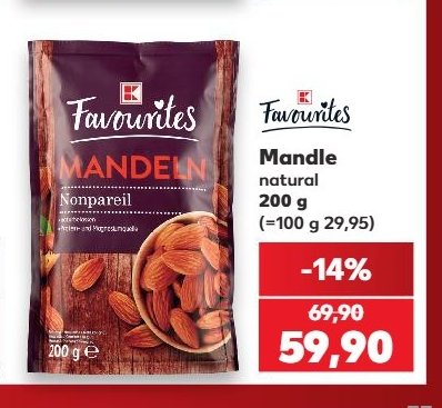 Favourites Mandle natural 200 g - Kaufland aktualniletaky.eu