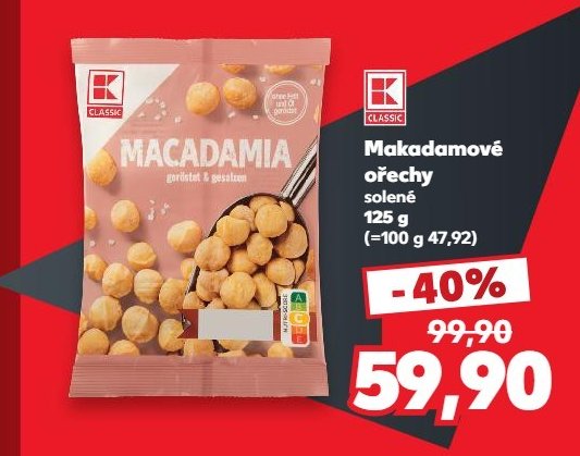 Makadamové ořechy solené