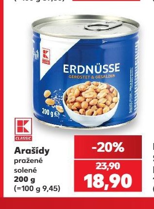 Arašídy pražené solené