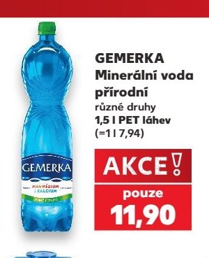 GEMERKA Minerální voda přírodní