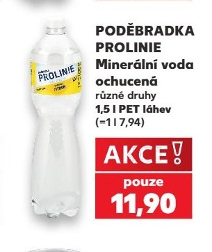 PODĚBRADKA PROLINIE Minerální voda ochucená