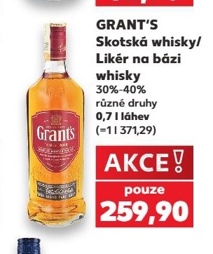 GRANT'S Skotská whisky/Likér na bázi whisky