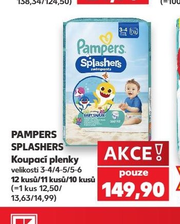 PAMPERS SPLASHERS Koupací plenky - Kaufland aktualniletaky.eu