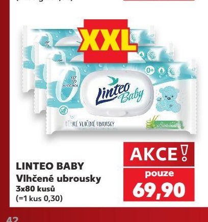 LINTEO BABY Vlhčené ubrousky - Kaufland aktualniletaky.eu