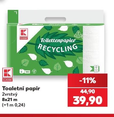 Toaletní papír 2vrstvý 8x21 m - Kaufland aktualniletaky.eu