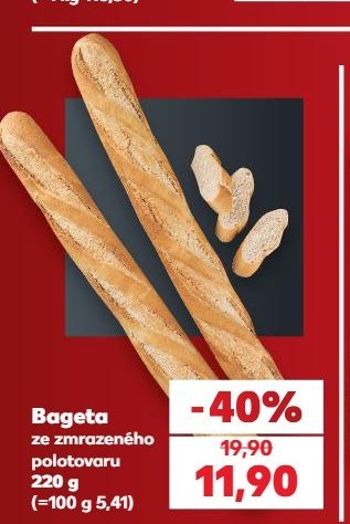 Bageta ze zmrazeného polotovaru - Kaufland aktualniletaky.eu