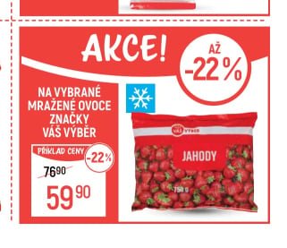 Na vybrané mražené ovoce značky Váš Výběr