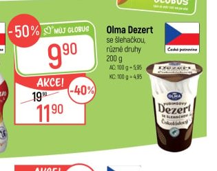 Olma Dezert se šlehačkou