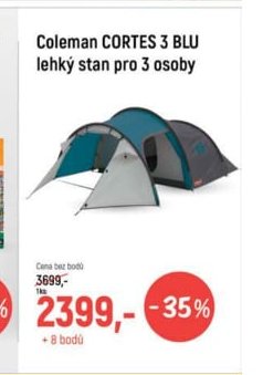 Coleman CORTES 3 BLU lehký stan pro 3 osoby