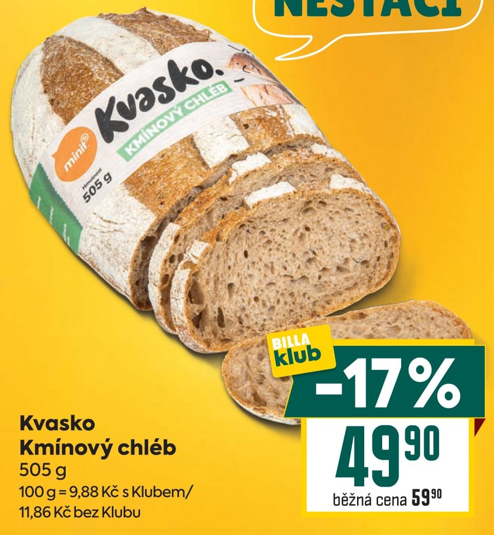 Kvasko Kmínový chléb
