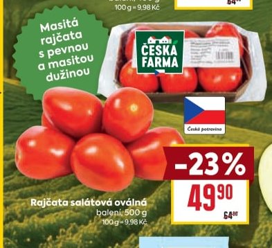 Rajčata salátová oválná, 500 g