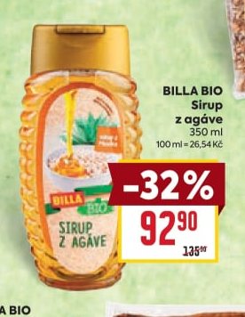 BILLA BIO Sirup z agáve