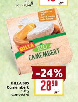 BILLA BIO Camembert
