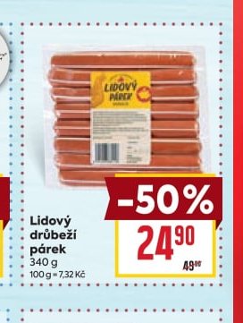 Lidový drůbeží párek - BILLA aktualniletaky.eu