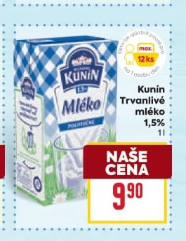 Kunín Trvanlivé mléko