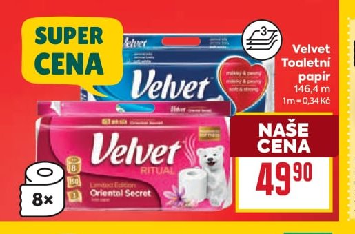 Velvet Toaletní papír - BILLA aktualniletaky.eu