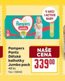 Pampers Pants Dětské kalhotky Jumbo pack - BILLA aktualniletaky.eu