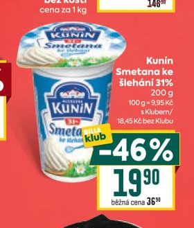 Kunín Smetana ke šlehání 31 % - BILLA aktualniletaky.eu