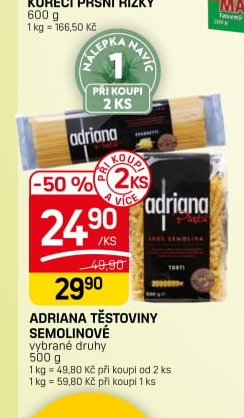 ADRIANA TĚSTOVINY SEMOLINOVÉ