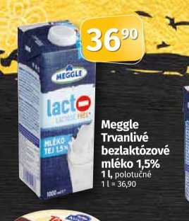 Meggle Trvanlivé bezlaktózové mléko 1,5%