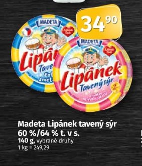 Madeta Lipánek tavený sýr