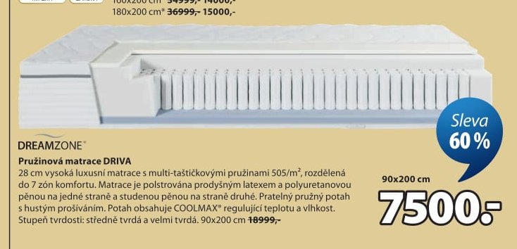 Pružinová matrace DRIVA - Jysk aktualniletaky.eu