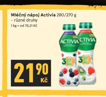 Mléčný nápoj Activia