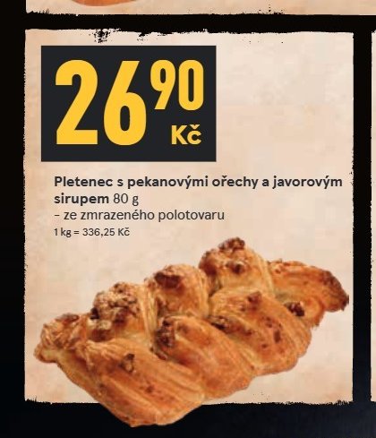 Pletenec s pekanovými ořechy a javorovým sirupem 80 g