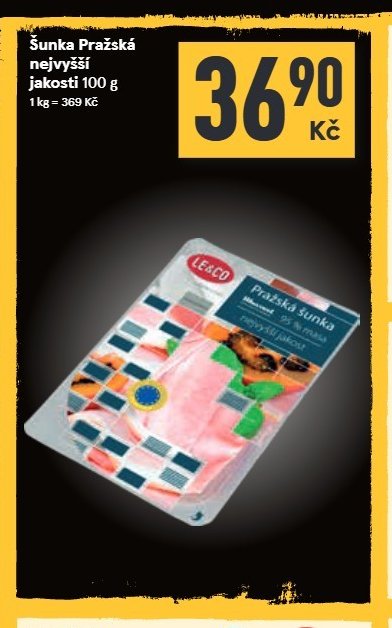 Šunka Pražská nejvyšší jakosti 100 g