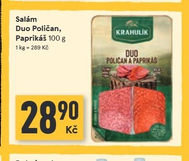 Salám Duo Poličan, Paprikáš 100 g