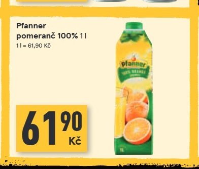 Pfanner pomeranč 100% 1 l