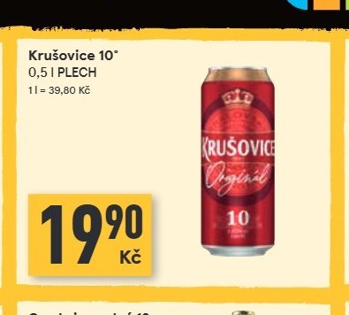 Krušovice 10° 0,5 l PLECH