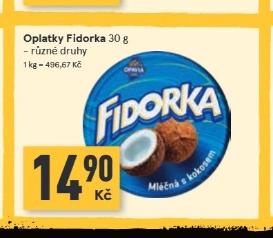Oplatky Fidorka 30 g
