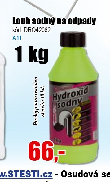 Louh sodný na odpady 1 kg