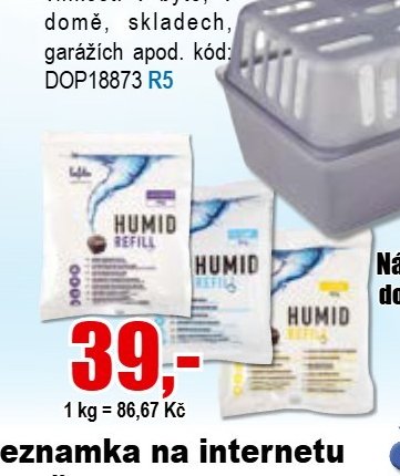 Náhradní náplň 450 g pro pohlcovače vlhkosti